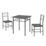 3-Piece Retro Kitchen Dining Room Table Set,Dining Room Table&Chairs