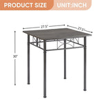 3-Piece Retro Kitchen Dining Room Table Set,Dining Room Table&Chairs