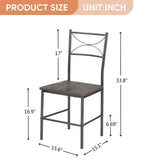 3-Piece Retro Kitchen Dining Room Table Set,Dining Room Table&Chairs