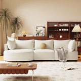 3-Piece Sectional Sofas with 5 Back Cushions and Curved Seat