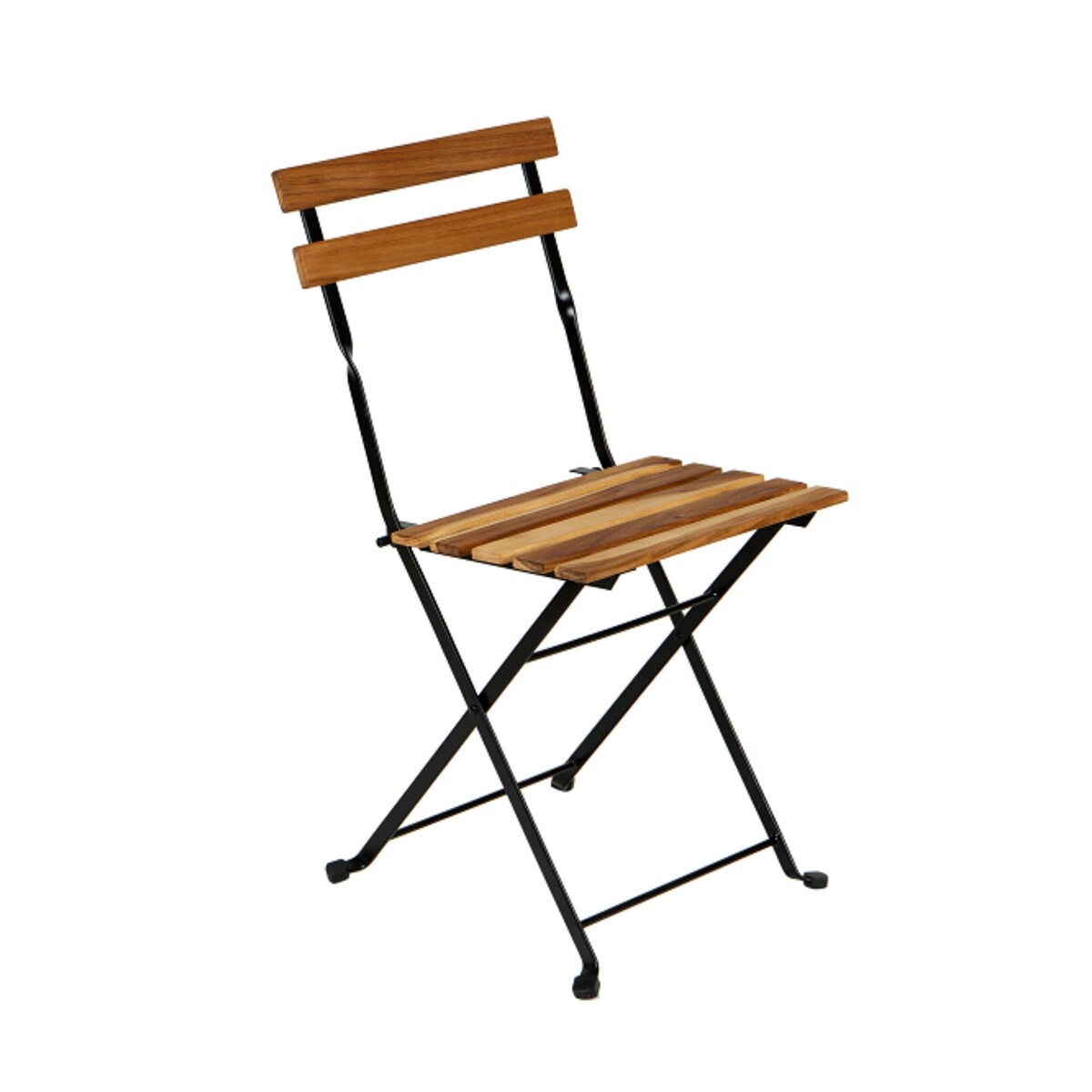 3-Piece Teak Wood Patio Bistro Set,Includes 1 Folding Table and 2 Folding Chairs with 2 Cushions