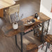 3 Pieces Bar Pub Table Set with Two Stools