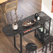 3 Pieces Bar Pub Table Set with Two Stools