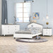 3-Pieces Bedroom Sets Twin Size Platform Bed with Nightstand and Storage Dresser
