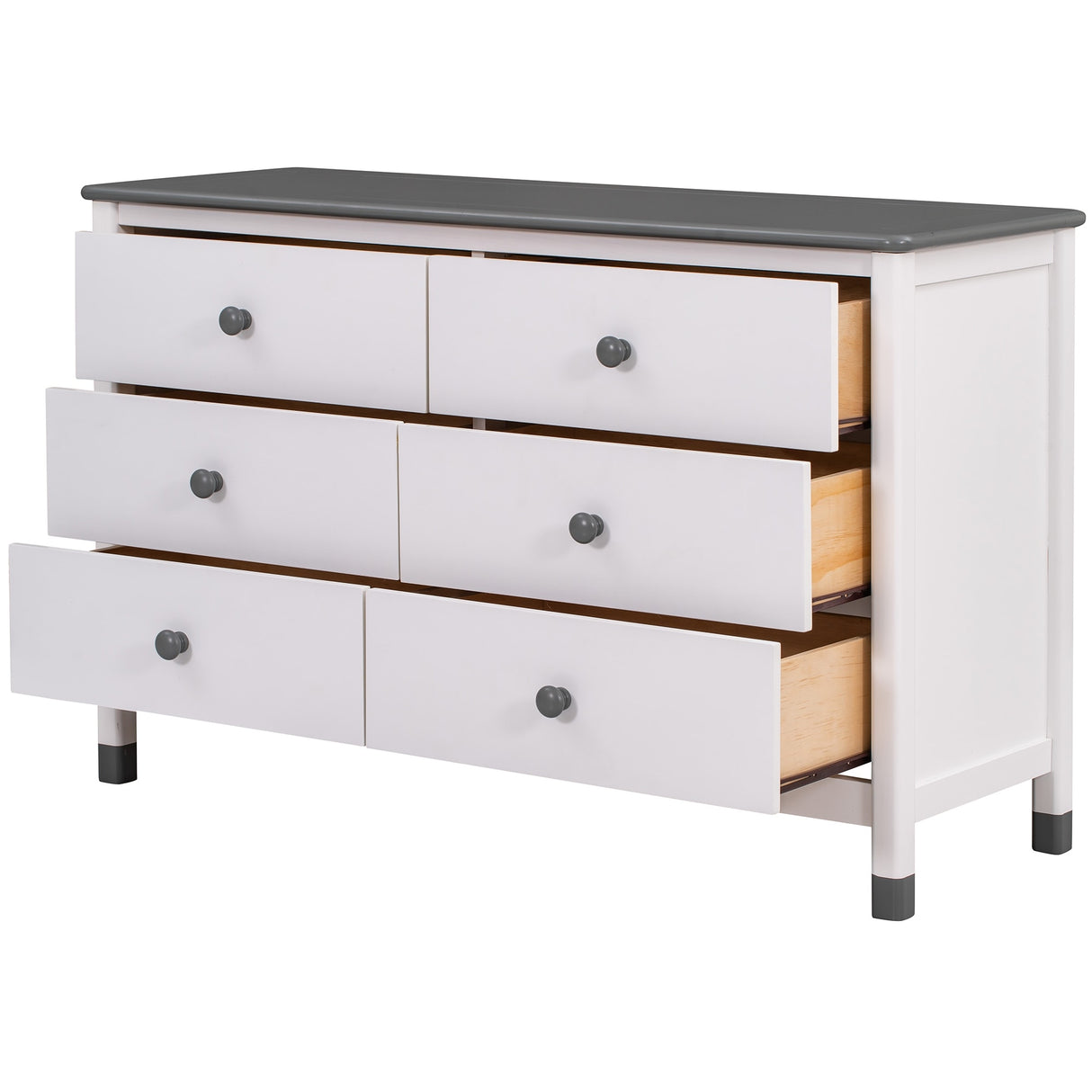 3-Pieces Bedroom Sets Twin Size Platform Bed with Nightstand and Storage Dresser