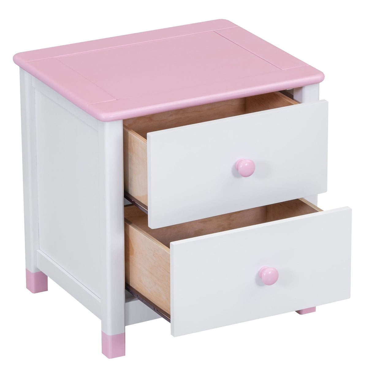 3-Pieces Bedroom Sets Twin Size Platform Bed with Nightstand and Storage Dresser