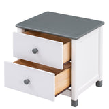 3-Pieces Bedroom Sets Twin Size Platform Bed with Nightstand and Storage Dresser