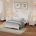 3-Pieces Bedroom Sets with Full Size Wood Platform Bed and Two Nightstands
