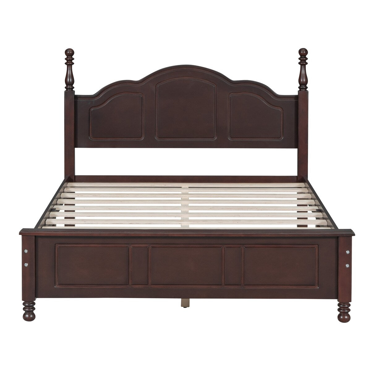 3-Pieces Bedroom Sets with Full Size Wood Platform Bed and Two Nightstands