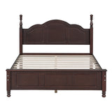 3-Pieces Bedroom Sets with Full Size Wood Platform Bed and Two Nightstands