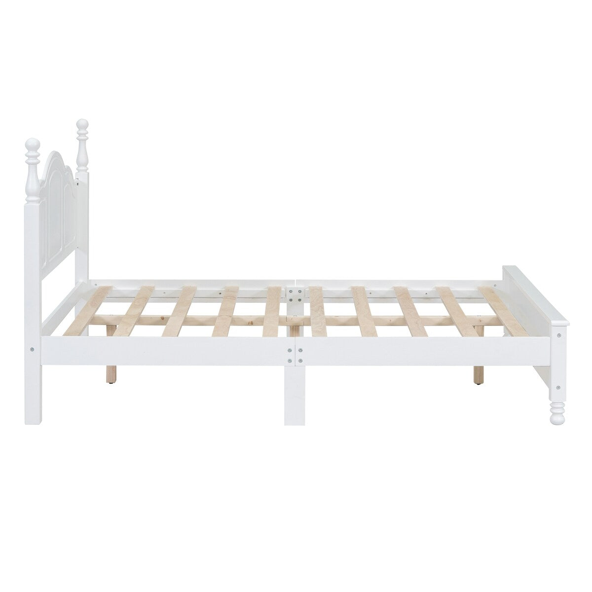 3-Pieces Bedroom Sets with Full Size Wood Platform Bed and Two Nightstands