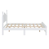 3-Pieces Bedroom Sets with Full Size Wood Platform Bed and Two Nightstands