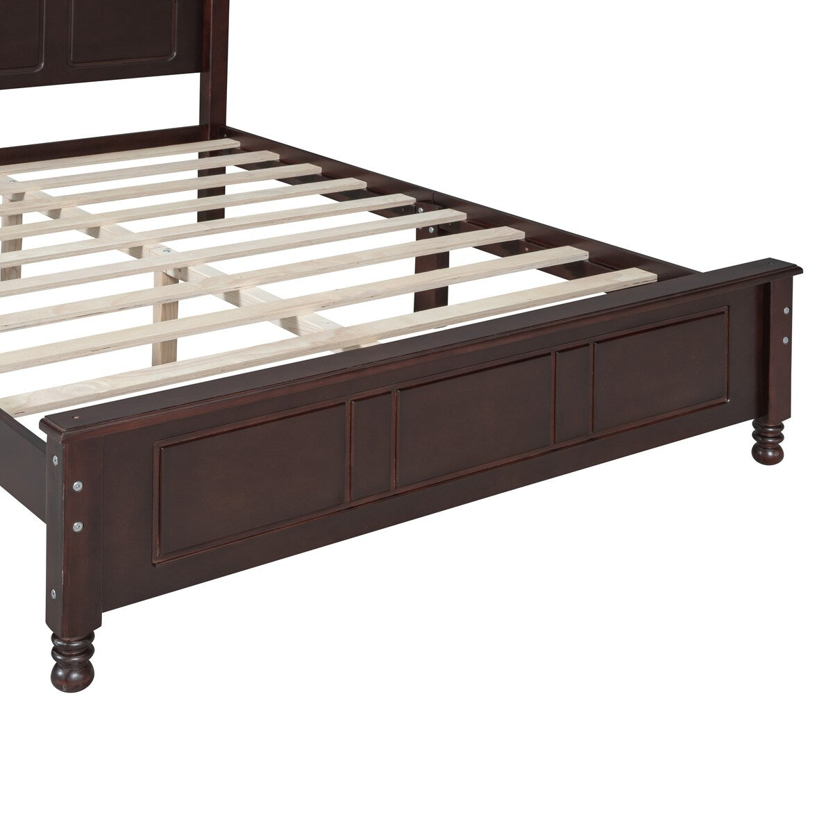 3-Pieces Bedroom Sets with Full Size Wood Platform Bed and Two Nightstands