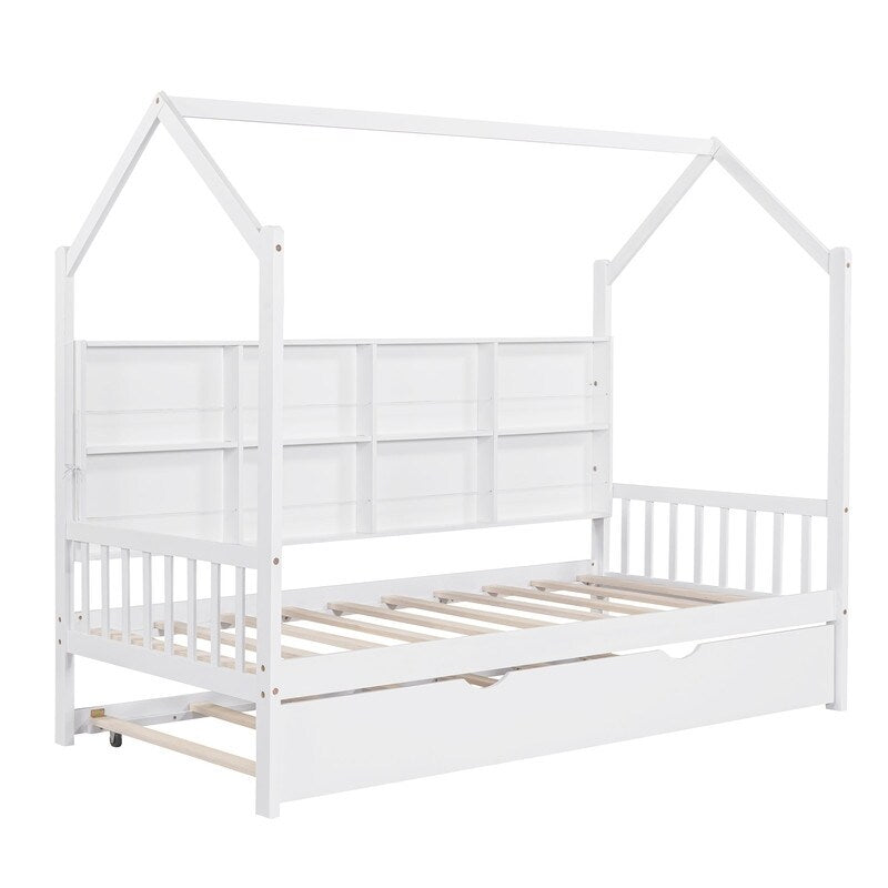 3-Pieces Bedroom Sets with House Bed, Nightstand and Chest,For Kids