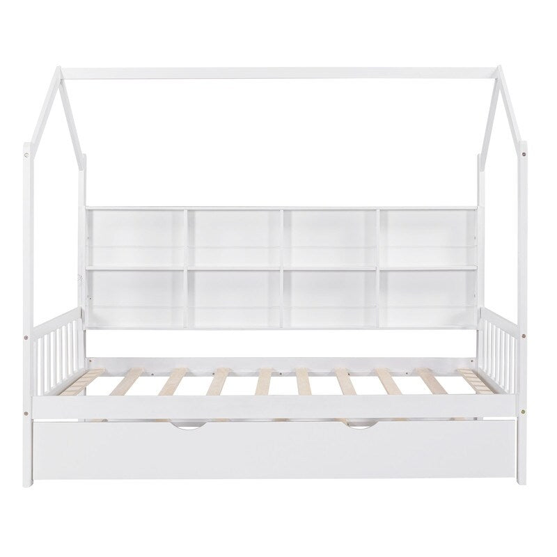 3-Pieces Bedroom Sets with House Bed, Nightstand and Chest,For Kids