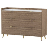 3-Pieces Bedroom Sets, Queen Size Upholstered Platform Bed with 4 Drawers, Marble Top Nightstand and Storage Dresse