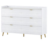 3-Pieces Bedroom Sets, Queen Size Upholstered Platform Bed with 4 Drawers, Marble Top Nightstand and Storage Dresse