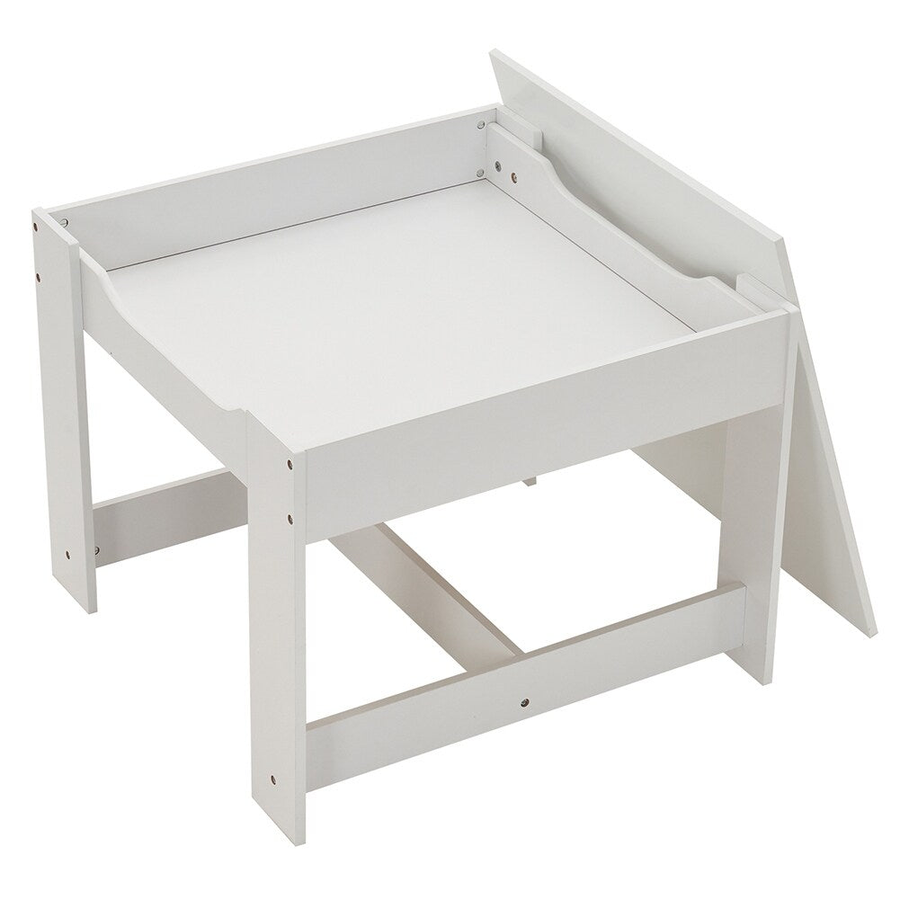 3 Pieces Children's Wooden Table and Chair Set With Two Storage Bags