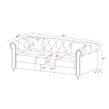 3 Pieces Living Room Sofa Sets including 3 Seat Sofa, Love seat and Sofa Chair, Five Pillows