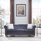 3 Pieces Living Room Sofa Sets including 3 Seat Sofa, Love seat and Sofa Chair, Five Pillows
