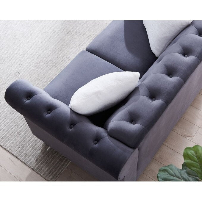3 Pieces Living Room Sofa Sets including 3 Seat Sofa, Love seat and Sofa Chair, Five Pillows