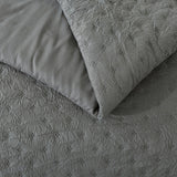 3 Pieces Quilted Creased Square Comforter Set with 2 Pillow Shams