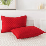 3 Pieces Quilted Creased Square Comforter Set with 2 Pillow Shams