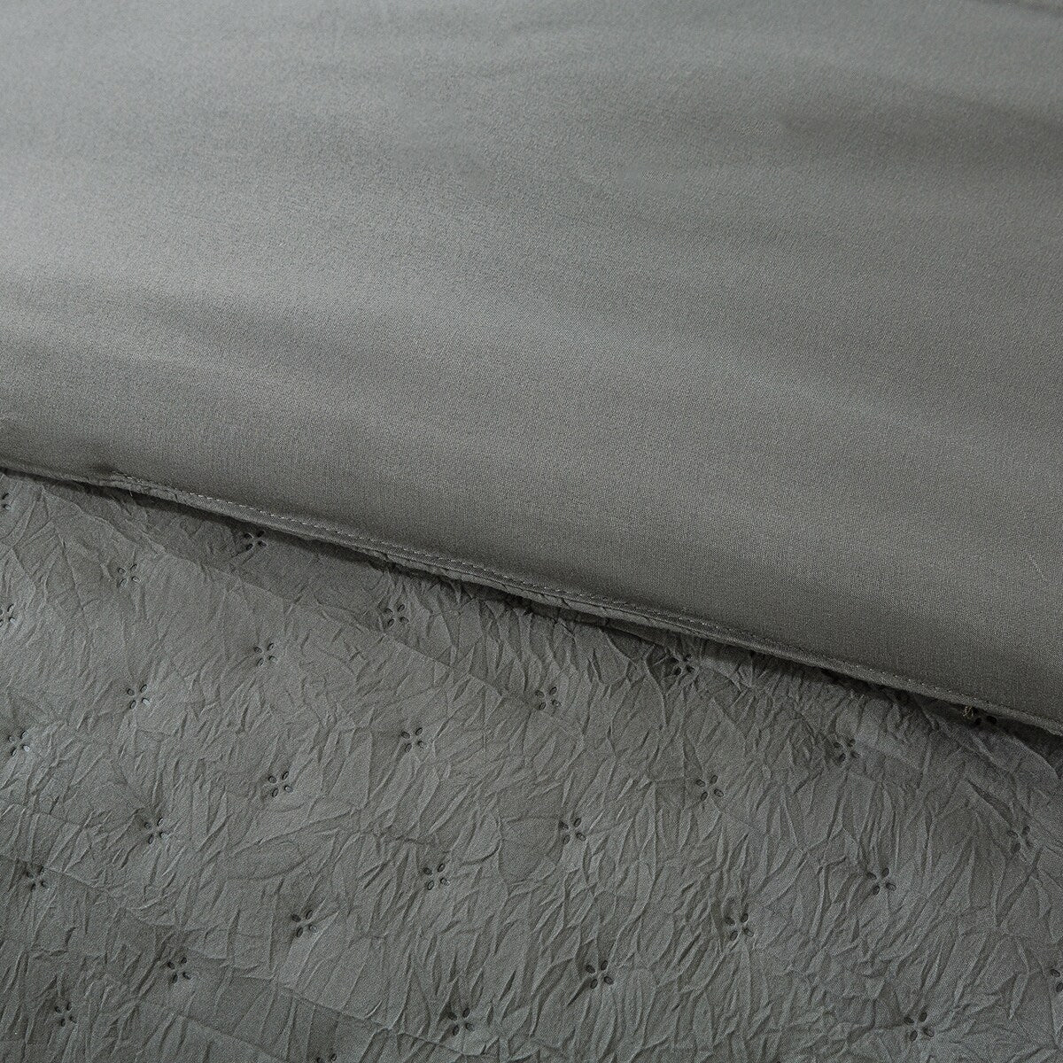 3 Pieces Quilted Creased Square Comforter Set with 2 Pillow Shams