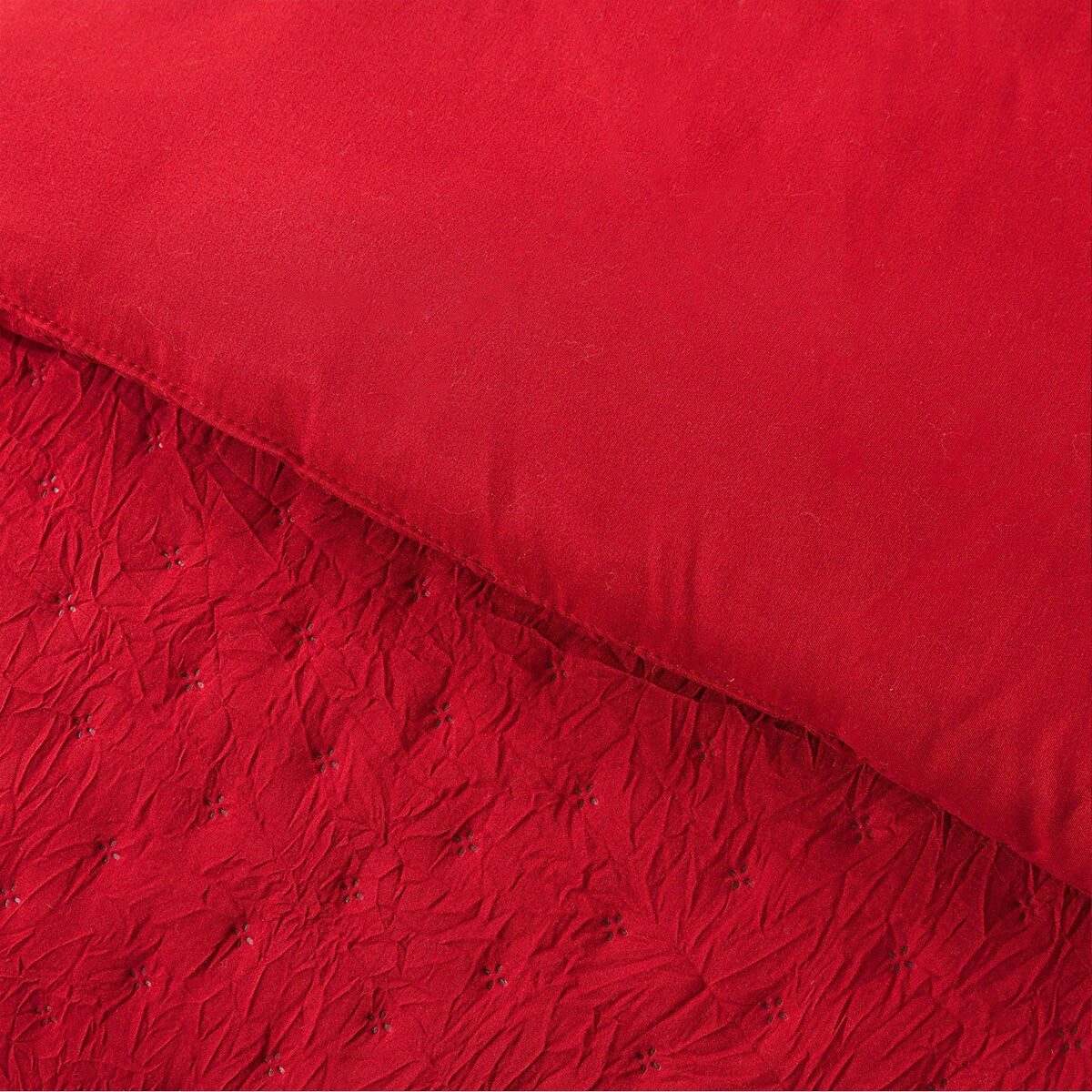 3 Pieces Quilted Creased Square Comforter Set with 2 Pillow Shams