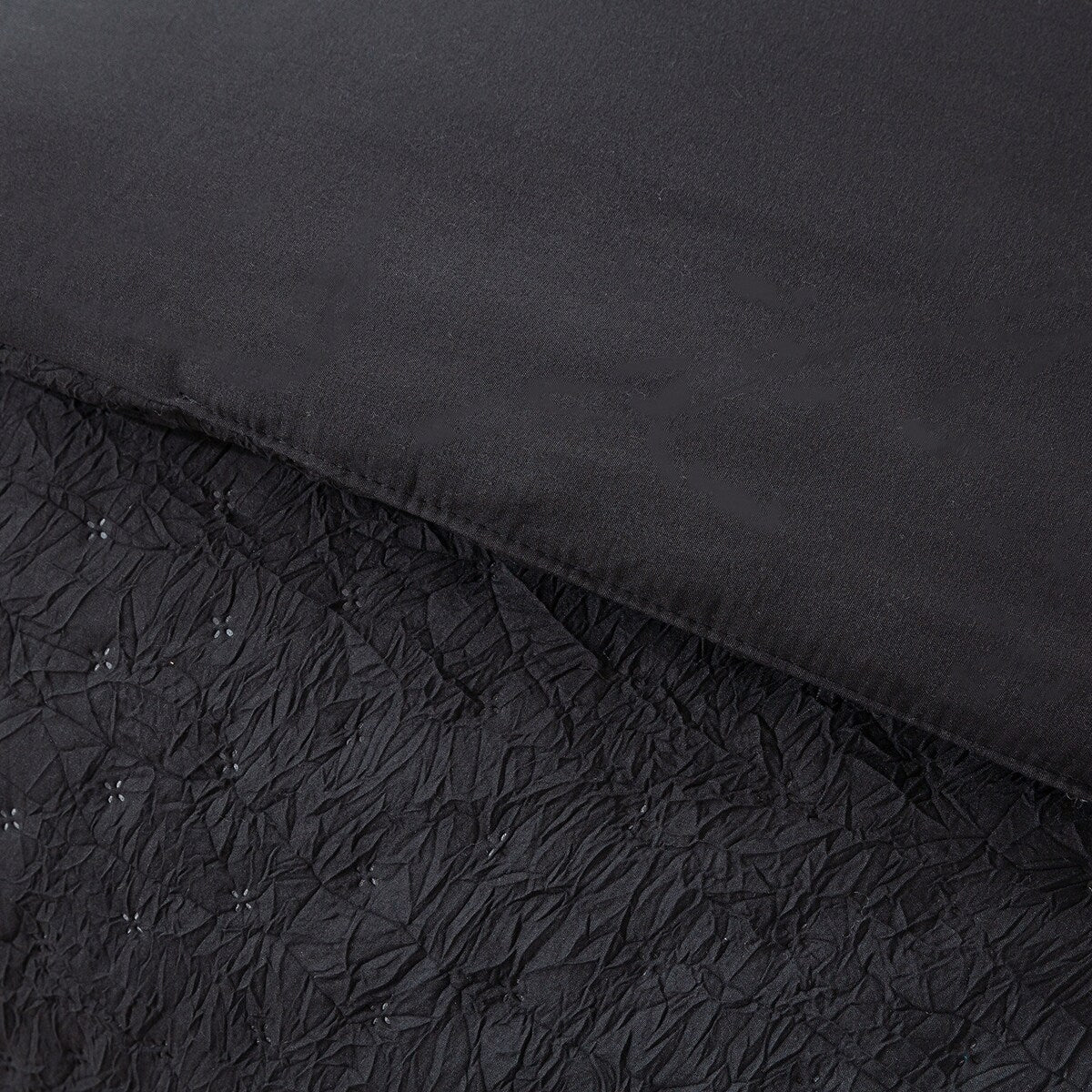 3 Pieces Quilted Creased Square Comforter Set with 2 Pillow Shams