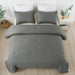 3 Pieces Quilted Creased Square Comforter Set with 2 Pillow Shams