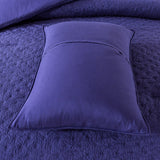 3 Pieces Quilted Creased Square Comforter Set with 2 Pillow Shams