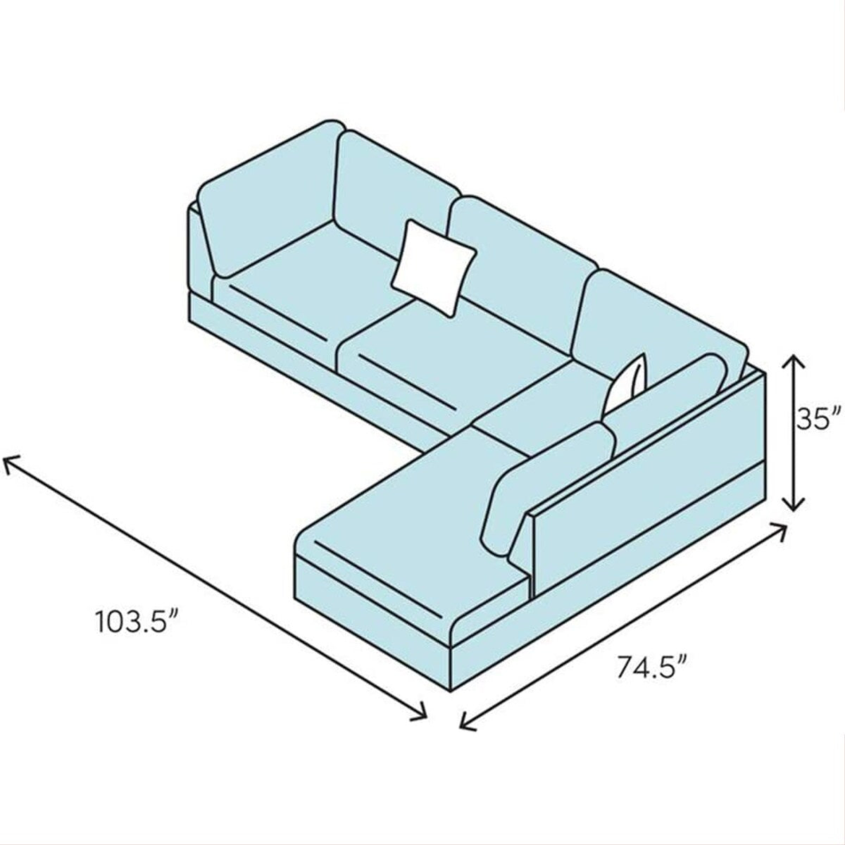 3-Pieces Sectional Sofa Set,Right Facing,Red Microfiber(104B)