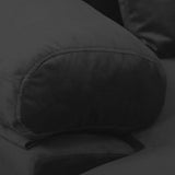 3 Seat L-shaped Sectional Sofa Velvet Upholstered Sofa & Left Hand Facing Chaise