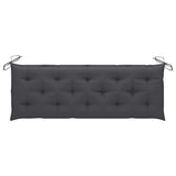 3-Seater Garden Bench with Cushion 59.1" Solid Eucalyptus Wood