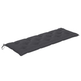 3-Seater Garden Bench with Cushion 59.1" Solid Eucalyptus Wood