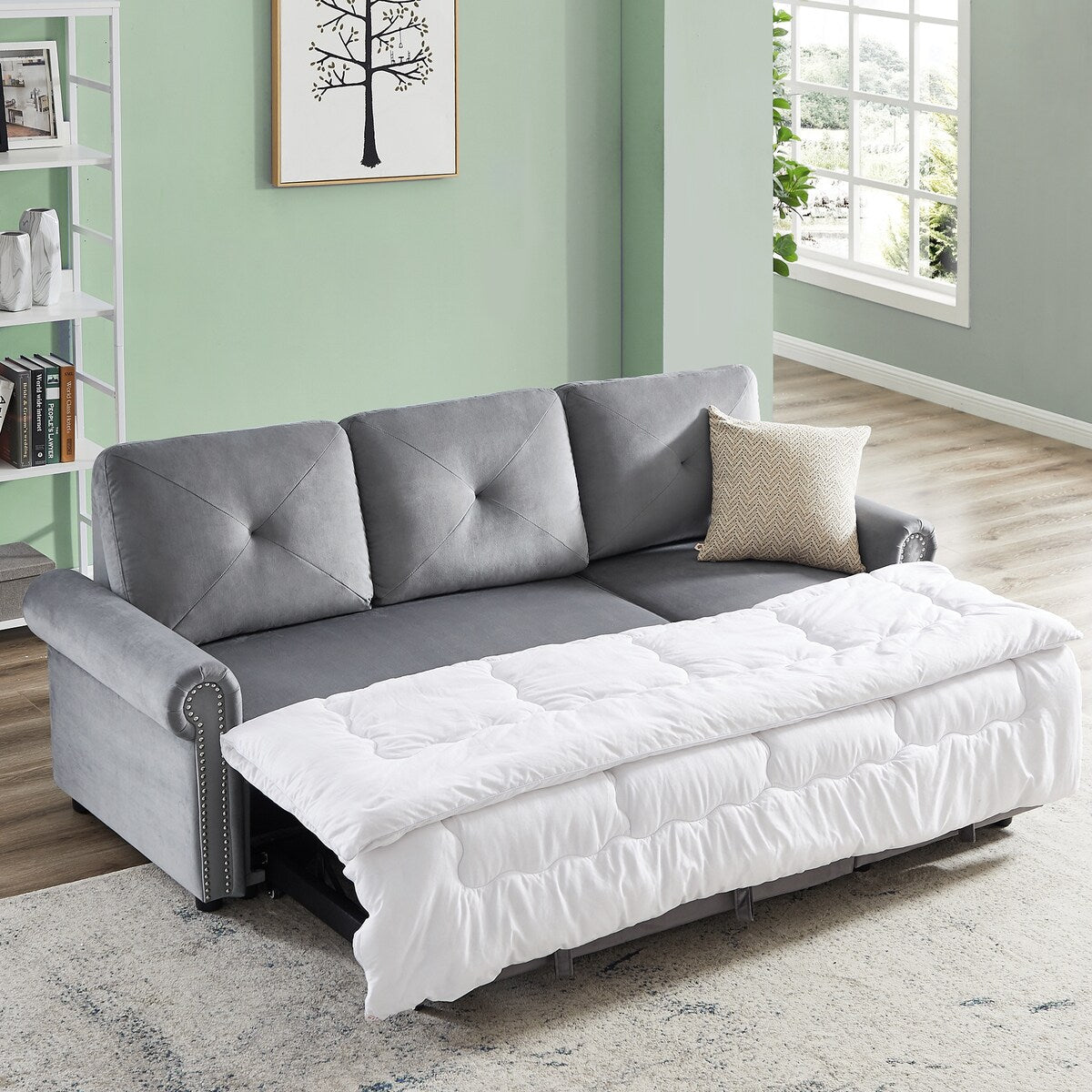 Nestfair 3-Seater L-Shape Sofa Corner Couch with Storage Chaise