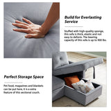 Nestfair 3-Seater L-Shape Sofa Corner Couch with Storage Chaise