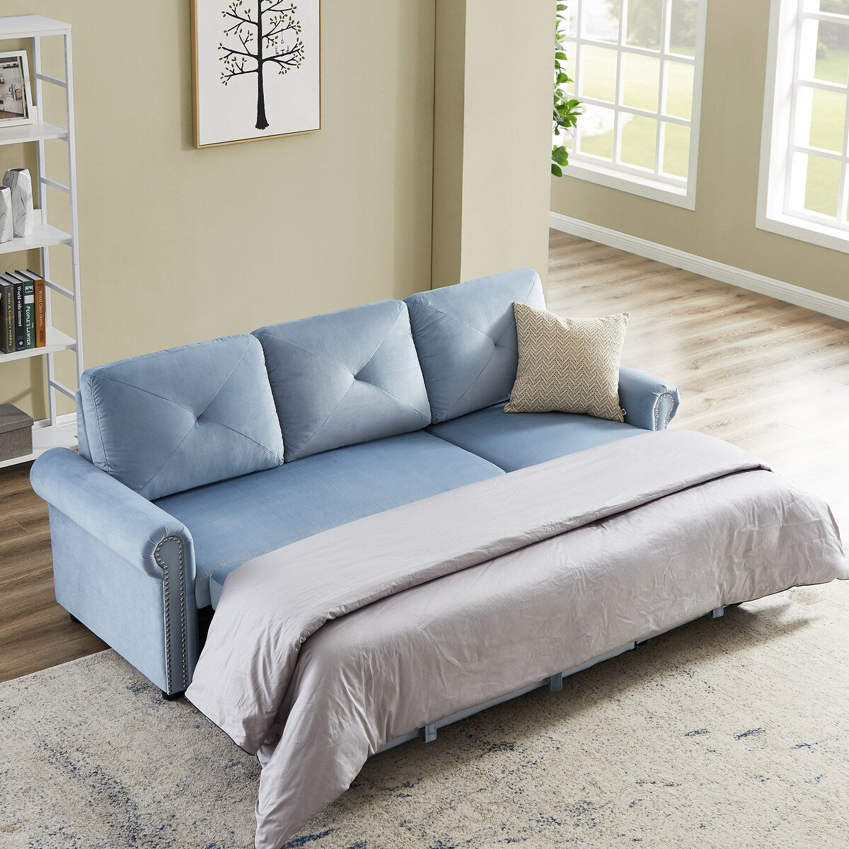 Nestfair 3-Seater L-Shape Sofa Corner Couch with Storage Chaise