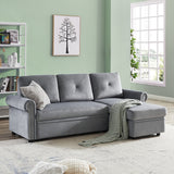 Nestfair 3-Seater L-Shape Sofa Corner Couch with Storage Chaise