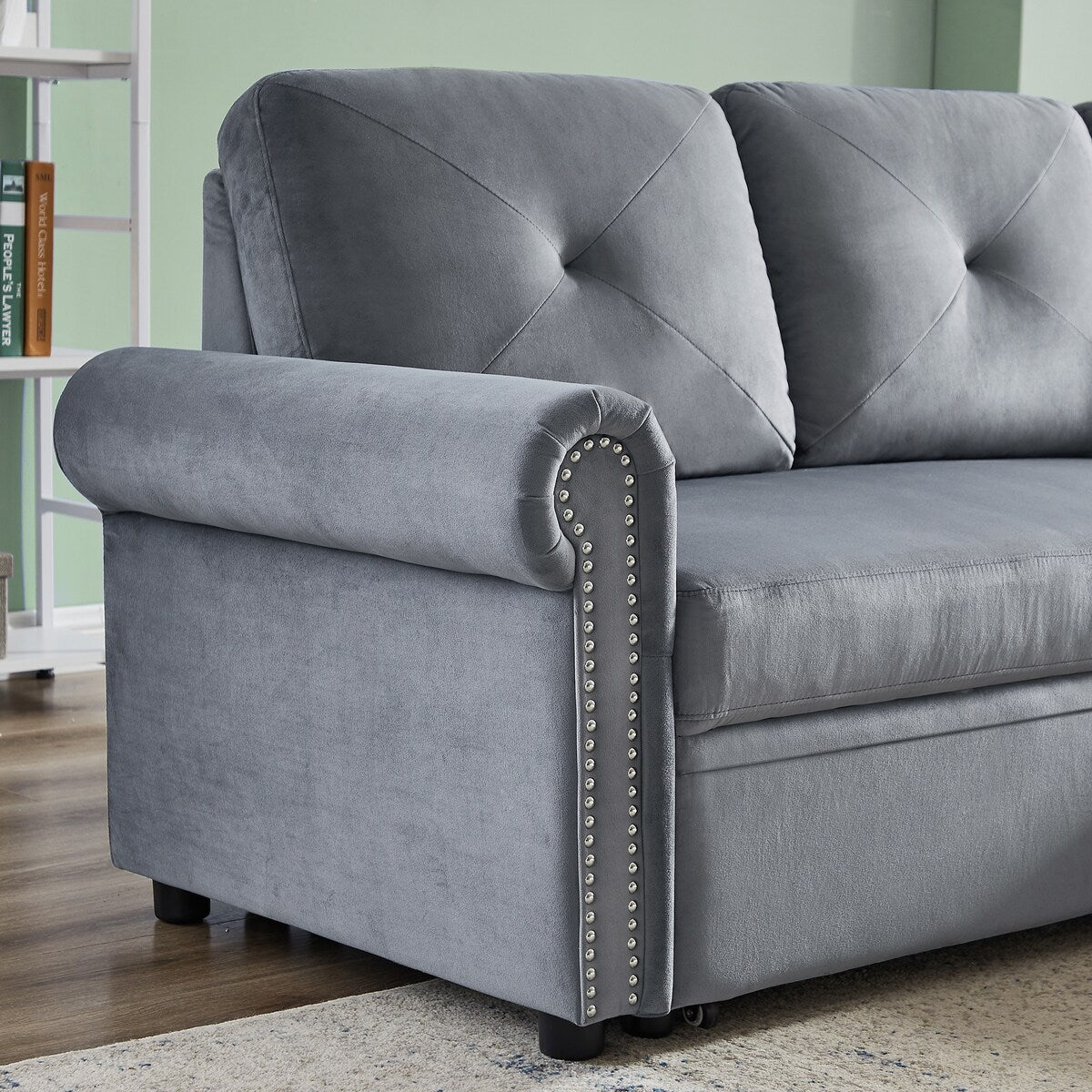 Nestfair 3-Seater L-Shape Sofa Corner Couch with Storage Chaise