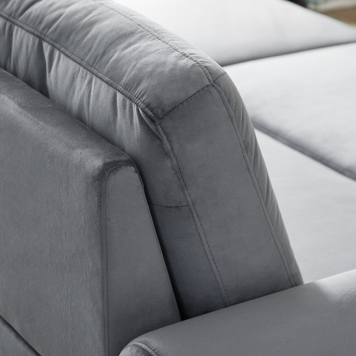 Nestfair 3-Seater L-Shape Sofa Corner Couch with Storage Chaise