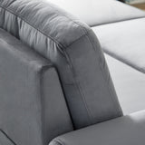 Nestfair 3-Seater L-Shape Sofa Corner Couch with Storage Chaise