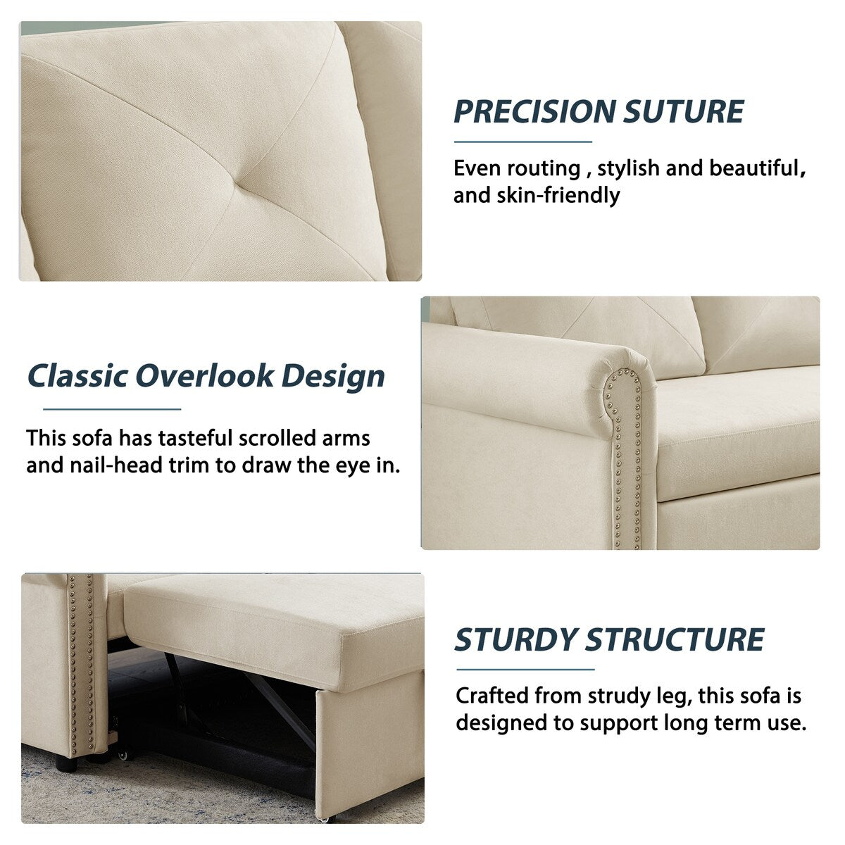 Nestfair 3-Seater L-Shape Sofa Corner Couch with Storage Chaise