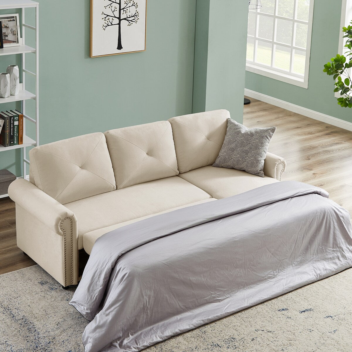Nestfair 3-Seater L-Shape Sofa Corner Couch with Storage Chaise