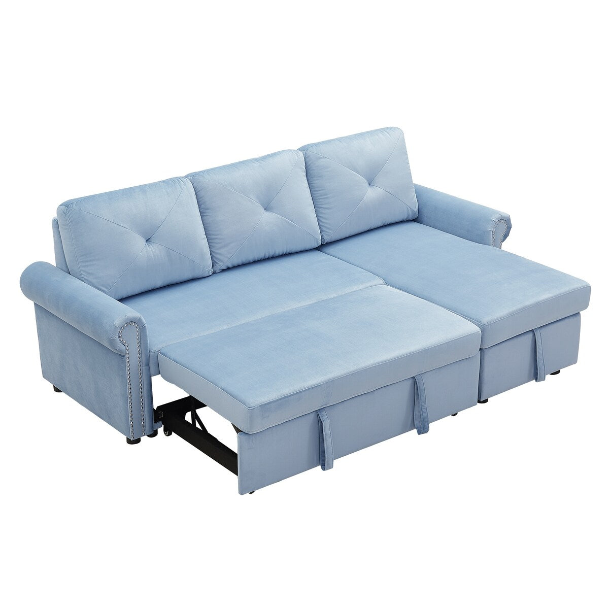 Nestfair 3-Seater L-Shape Sofa Corner Couch with Storage Chaise