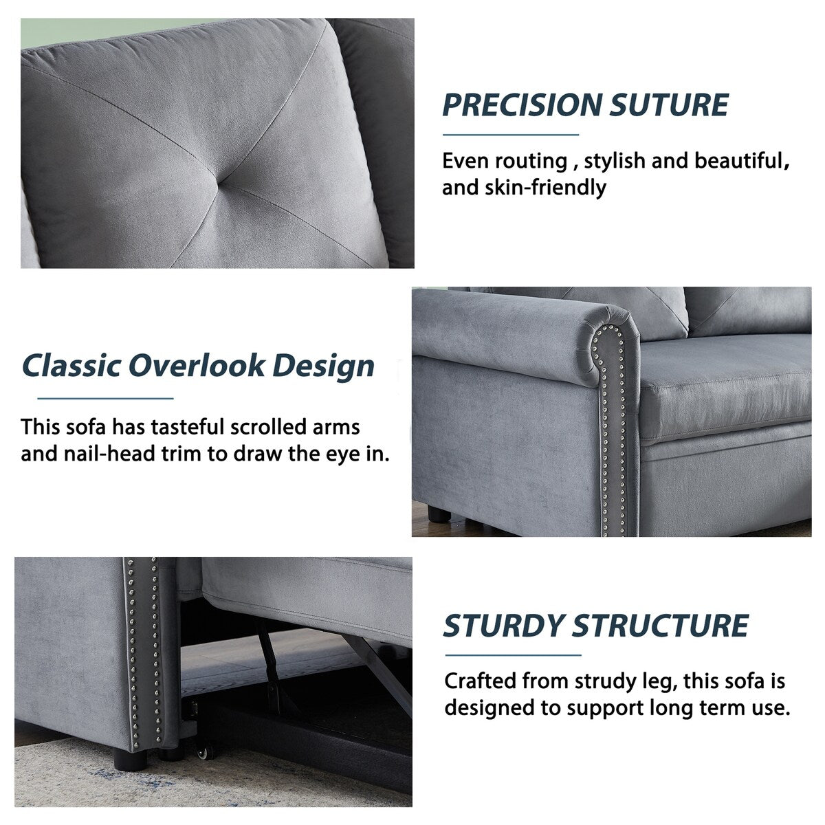 Nestfair 3-Seater L-Shape Sofa Corner Couch with Storage Chaise