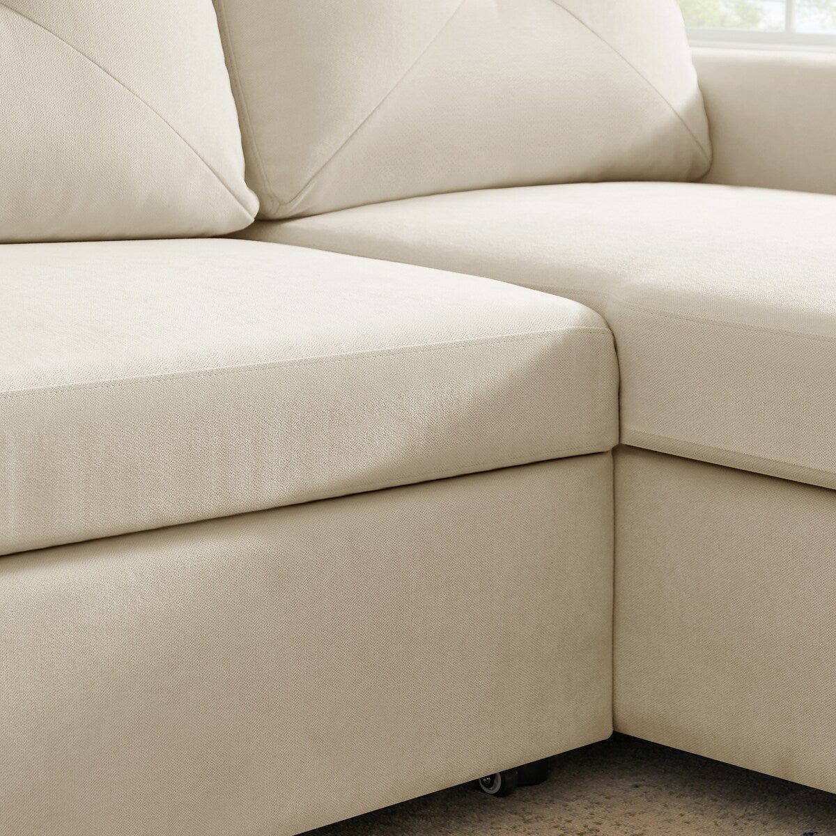 Nestfair 3-Seater L-Shape Sofa Corner Couch with Storage Chaise