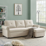 Nestfair 3-Seater L-Shape Sofa Corner Couch with Storage Chaise
