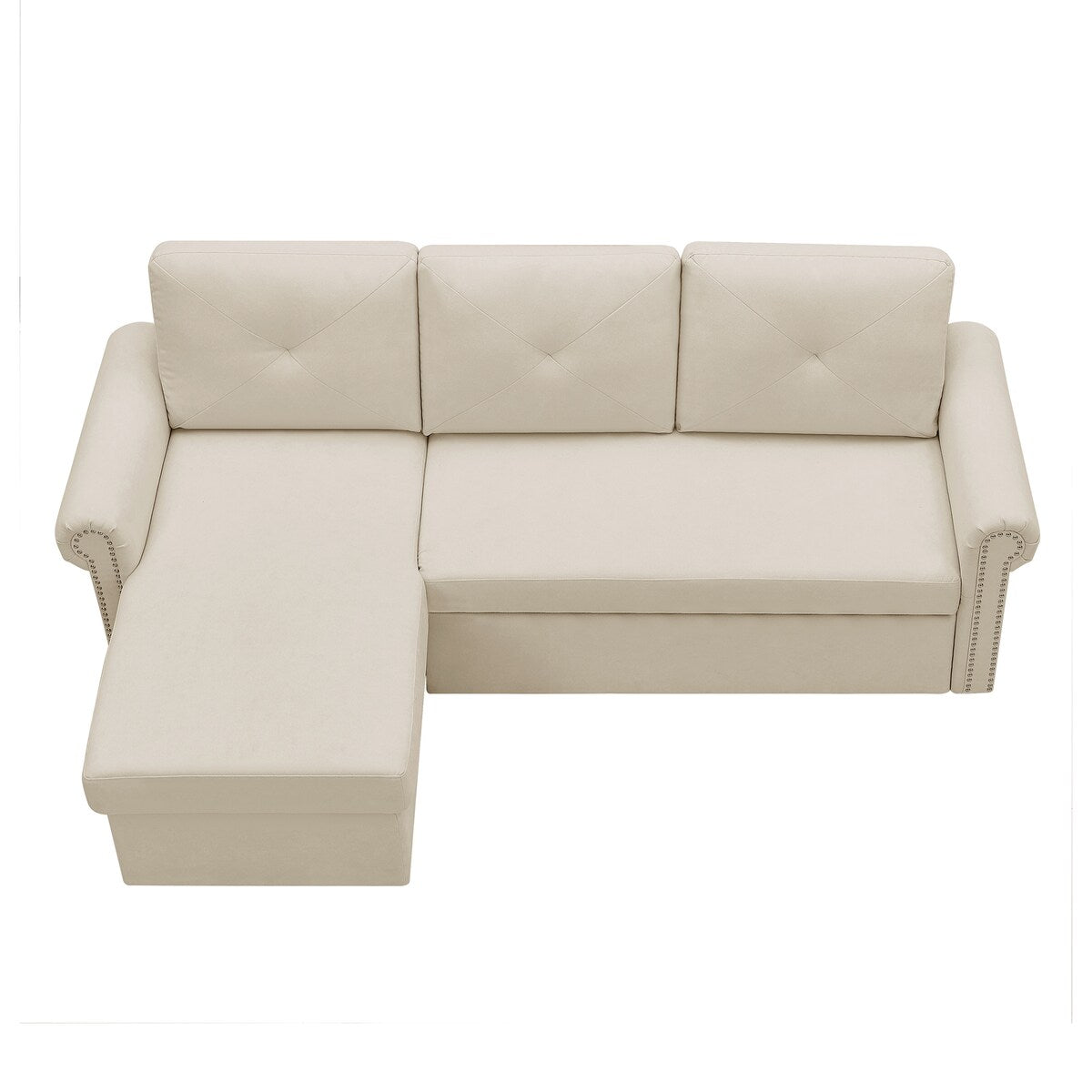 Nestfair 3-Seater L-Shape Sofa Corner Couch with Storage Chaise